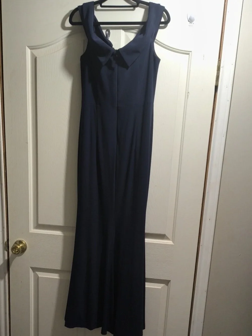 Xscape Navy V-Neck Sleeveless Maxi Dress - Picture 3 of 5